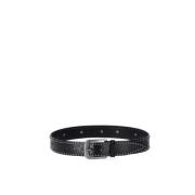 Gitano Zwart Leren Studs Riem Max Mara Weekend , Black , Dames