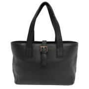 Pre-owned Leather handbags Burberry Vintage , Black , Dames