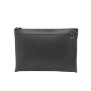 Pre-owned Leather clutches Louis Vuitton Vintage , Black , Dames