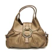 Pre-owned Leather handbags Bvlgari Vintage , Yellow , Dames