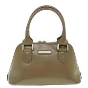 Pre-owned Leather handbags Burberry Vintage , Brown , Dames