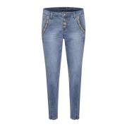 Skinny Jeans Cream , Blue , Dames