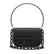 1DR - Iconic shoulder bag in matte leather Diesel , Black , Dames