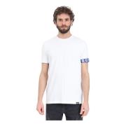 Wit heren T-shirt met blauwe elastische band Dsquared2 , White , Heren