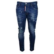Navy Blue Skater Slim-Fit Jeans Dsquared2 , Blue , Heren