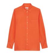 Linnen blouse normaal Marc O'Polo , Orange , Dames