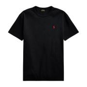 Zwart Katoenen Regular Fit T-Shirt Polo Ralph Lauren , Black , Heren