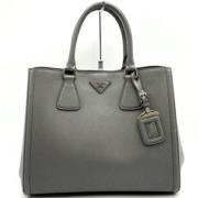 Pre-owned Leather prada-bags Prada Vintage , Gray , Dames