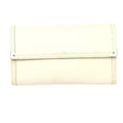 Pre-owned Leather wallets Louis Vuitton Vintage , White , Dames