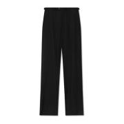 Plooi-voorkant broek Balenciaga , Black , Dames