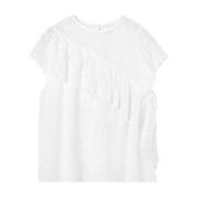 Witte Blouse met Kant Details Isabel Marant , White , Dames