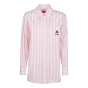 Oversized Longsleeve Shirt Rose Clair Kenzo , Pink , Dames
