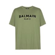 T-Shirts Balmain , Green , Heren