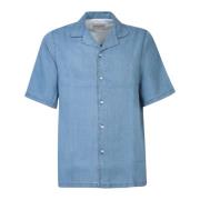 Short Sleeve Shirts Officine Générale , Blue , Heren