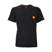 Zwarte Pocket Logo Fluo T-shirt Sun68 , Black , Heren
