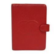 Pre-owned Leather home-office Chanel Vintage , Red , Dames