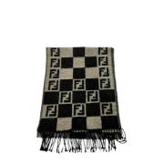 Pre-owned Wool scarves Fendi Vintage , Black , Dames