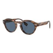 Stijlvolle bruine zonnebril met donkerblauwe lenzen Burberry , Brown ,...