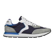 Blauwe Suède Sportieve Sneakers Voile Blanche , Blue , Heren