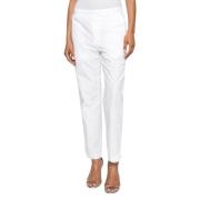 Straight Trousers Dondup , White , Dames