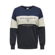 Navy Blue Sweatshirt Carorleans Life Only Carmakoma , Multicolor , Dam...