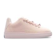 Geruite Gebreide Box sneakers Burberry , Pink , Dames