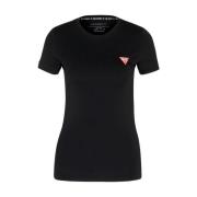 Stretch T-shirt - Zwart, Slim Fit, Korte Mouwen Guess , Black , Dames