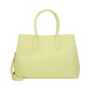 Stijlvolle Leren Shopper Patrizia Pepe , Green , Dames