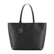 Stijlvolle Zwarte Shopper Tas met Logo Bedel Armani Exchange , Black ,...
