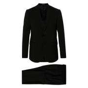 Single Breasted Suits Emporio Armani , Black , Heren