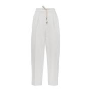 Elegante Broek Brunello Cucinelli , White , Dames