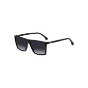 Zwarte Frame Donkergrijze Lenzen Zonnebril Hugo Boss , Black , Unisex