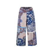 Wijde Pijp Katoenen Poplin Broek Max Mara , Multicolor , Dames