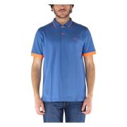 Stretch Piquet Polo Shirt Sun68 , Blue , Heren