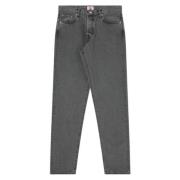 Regular Tapered Zwart Denim Jeans Edwin , Gray , Heren