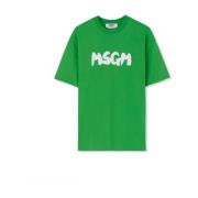 Kwaststreek Logo T-Shirt (Groen) Msgm , Green , Heren