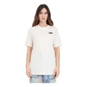 Oversize Simple Dome T-shirt Beige/Zwart The North Face , White , Dame...