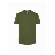 Ronde Onderkant T-Shirt Sun68 , Green , Heren