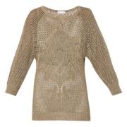 Gouden Lurex Sweaters Liu Jo , Beige , Dames