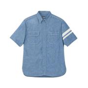 Short Sleeve Shirts Momotaro Jeans , Blue , Heren
