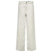 Wide Trousers Adriano Goldschmied , White , Dames