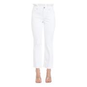 Witte Logo Achter Skinny Jeans Only , White , Dames