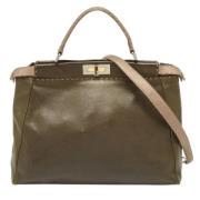 Pre-owned Leather fendi-bags Fendi Vintage , Green , Dames