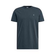 Slub Essential Slim Fit T-Shirt Cast Iron , Blue , Heren