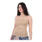 Bandeau Jersey Top in Zand Max Mara Weekend , Beige , Dames