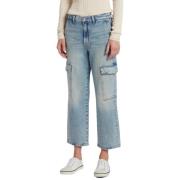 Cropped Jeans 7 For All Mankind , Blue , Dames