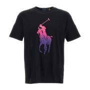 Zwart Katoenen Polo T-Shirt Ralph Lauren , Black , Heren