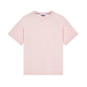 Korte Mouw Logo T-shirt Stone Island , Pink , Heren