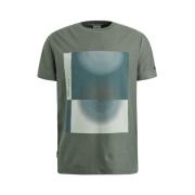 Abstract Grafisch T-shirt Regular Fit Cast Iron , Gray , Heren