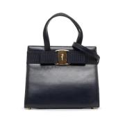 Pre-owned Leather handbags Salvatore Ferragamo Pre-owned , Black , Dam...